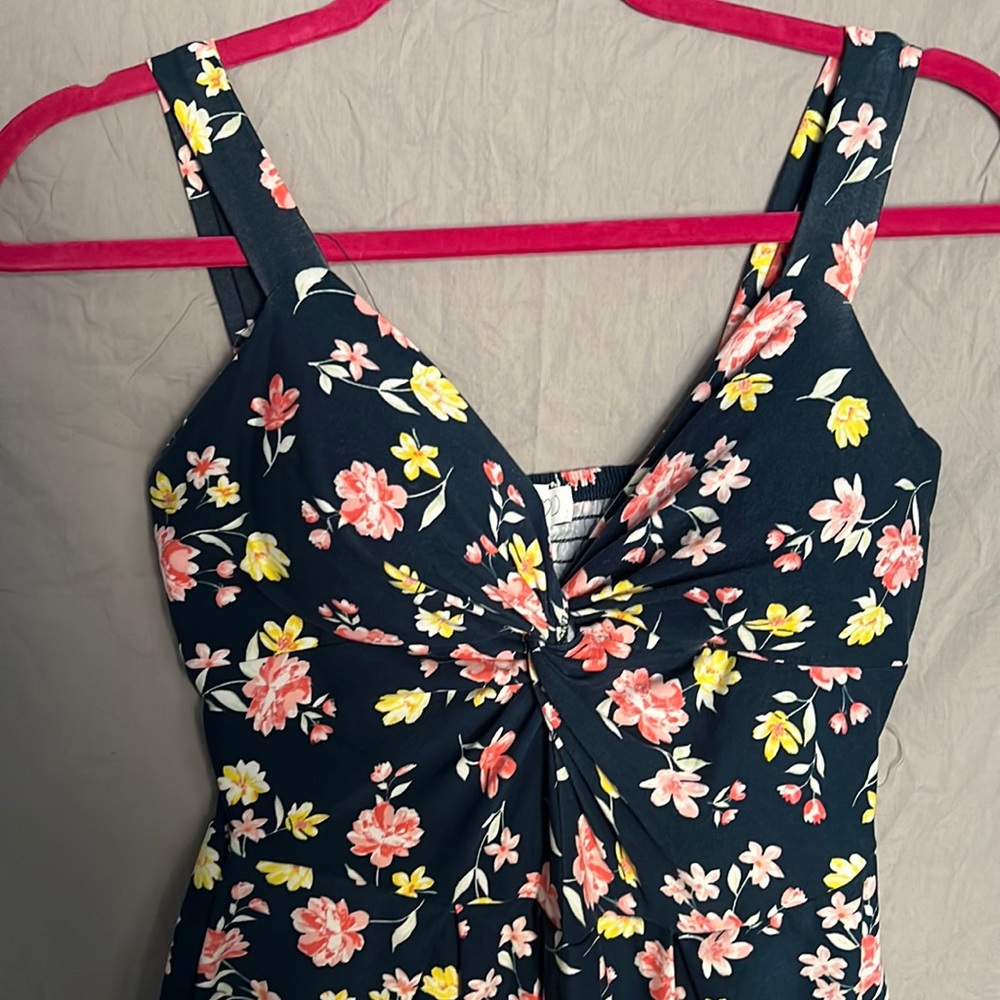Navy blue flower dress